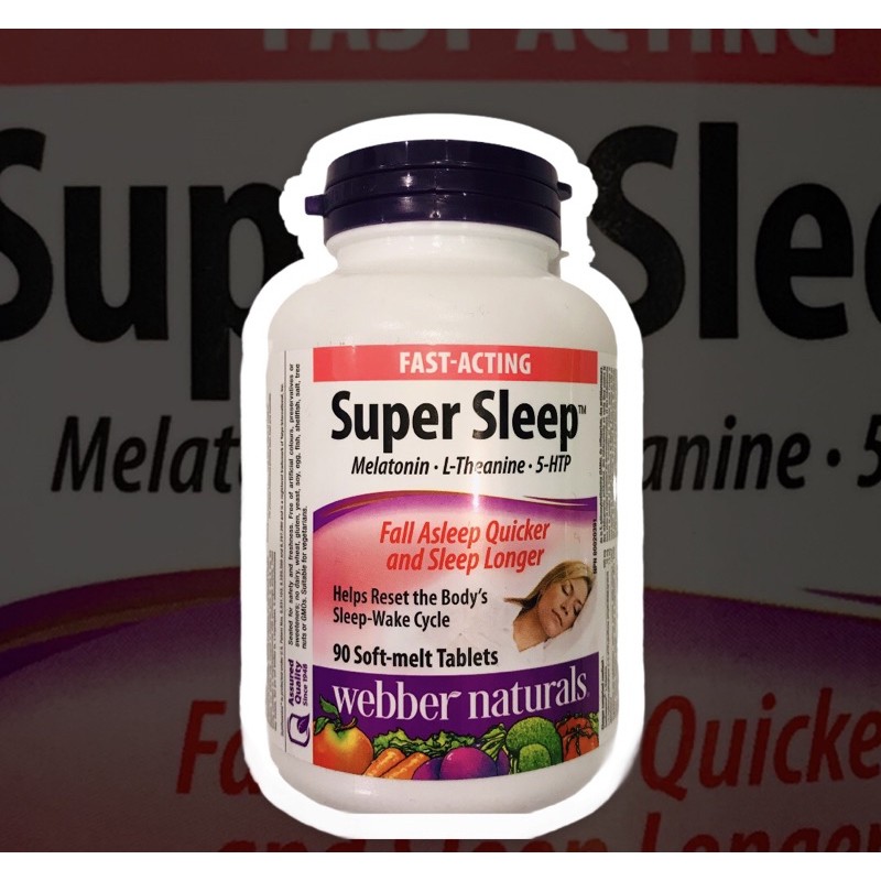 Webber Naturals 90 Viên uống Melatonin Super Sleep giúp Ngủ Ngon Giấc