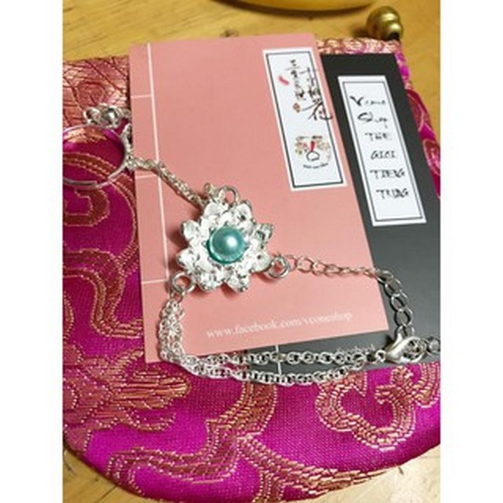 (tg) Vòng tay lắc tay nối nhẫn Thương tâm hoa Tru tiên bản bích Dao phong cách cổ trang Trung Quốc quà tặng xinh xắn