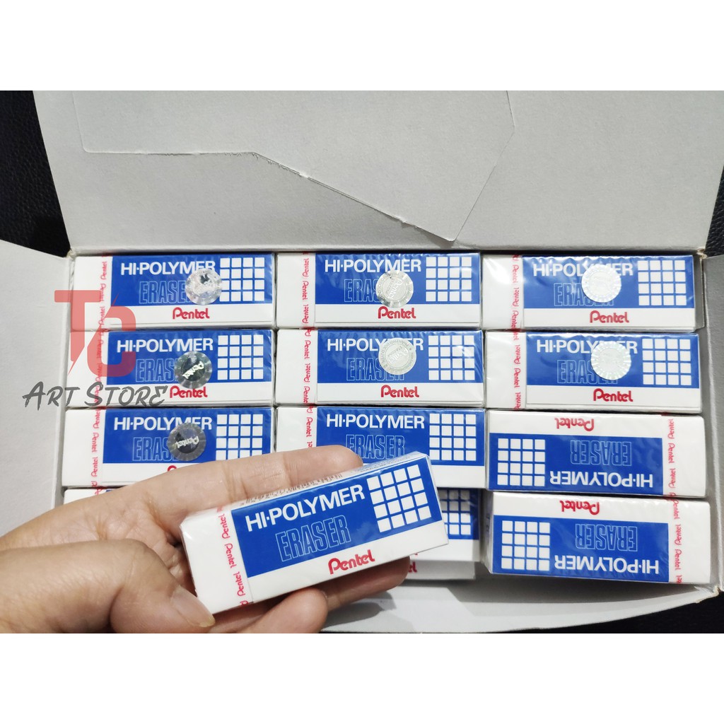 [TC ART ] Gôm Pentel, gôm Hipolymer ZEH10 - Gôm Nhật, Loại Lớn