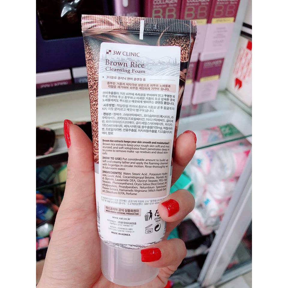 Sữa Rửa Mặt Chiết Xuất Gạo 3W Clinic