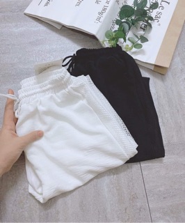 Quần Lửng Đũi Phối Lưới