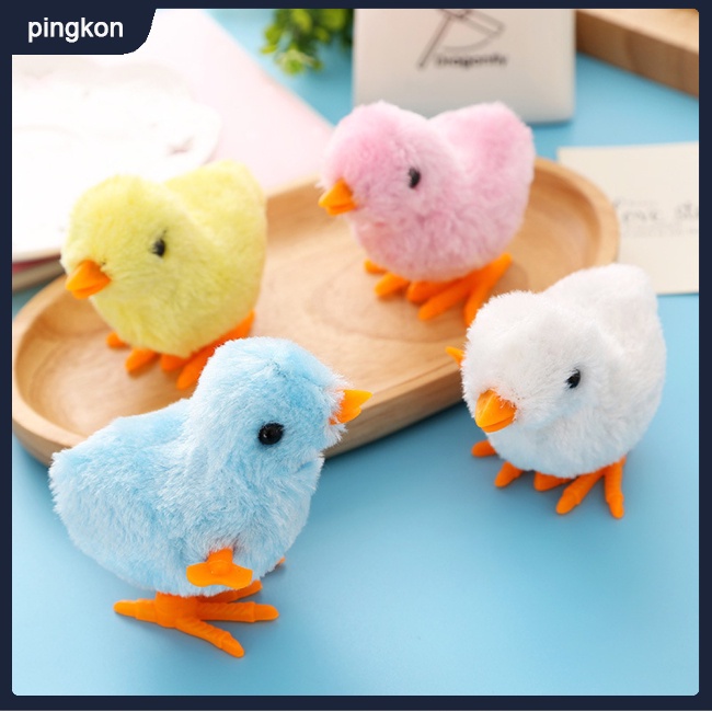 Đồ Chơi Gà Lên Dây Cót Nhồi Bông Màu Sắc Tươi Sáng Vui Nhộn Dùng Làm Quà Tặng Sinh Nhật Cho Bé