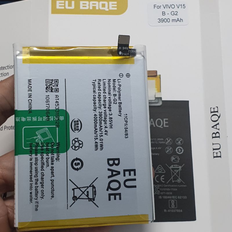 pin vivo v15 B G2 3900mAh EU BAQE