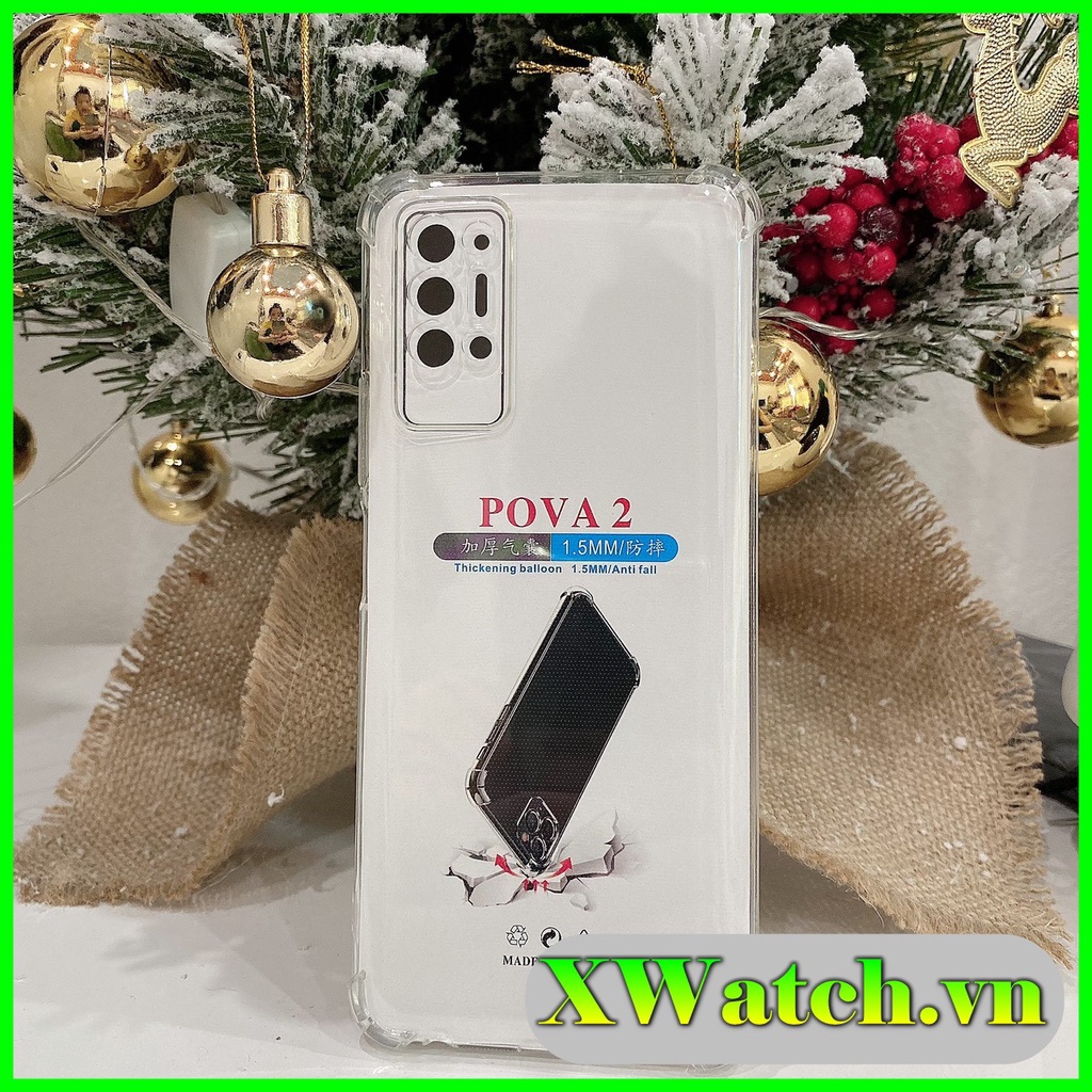 Ốp lưng silicon Chống va đập Tecno Pova 2 Pova 3 Pova2 Spark 8C Spark 6 go Pop 5 Lte Pova Neo trong suốt
