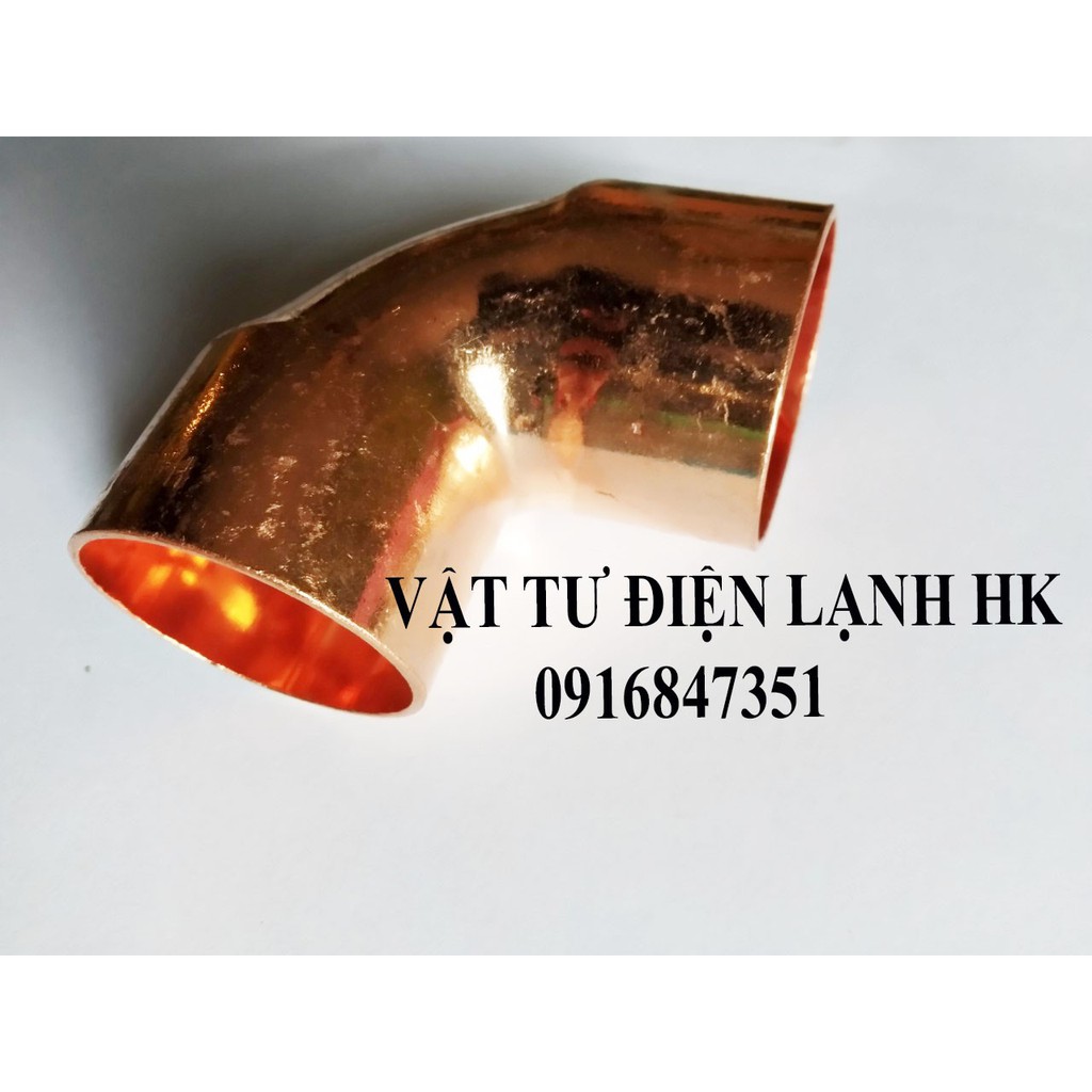 Cút hàn nối ống đồng góc vuông 90 độ phi 42 - 44 mm