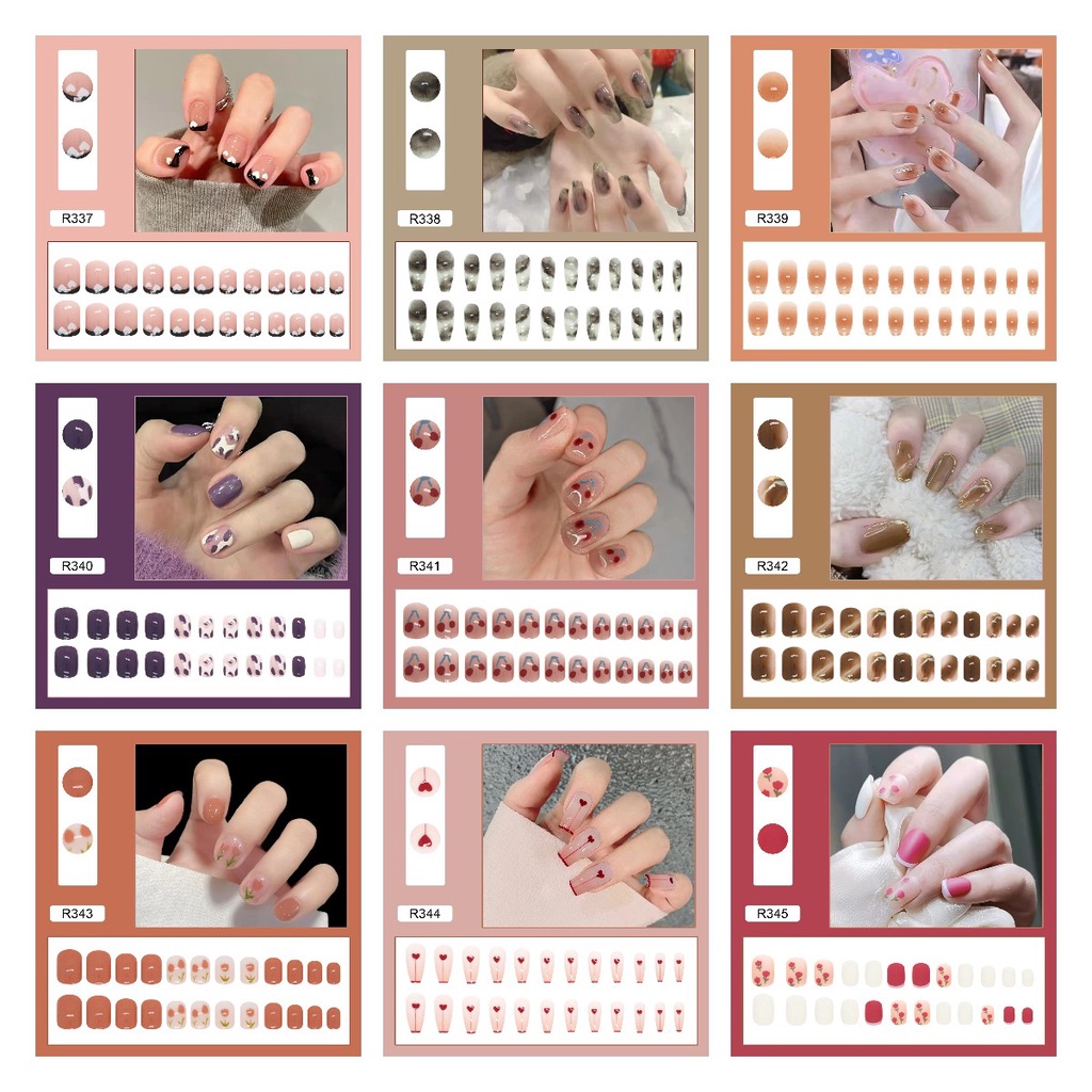 Hộp 24 Móng Tay Giả Múa Ba Lê R300-R350
