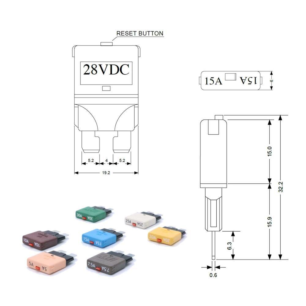 Cầu Chì Tự Động Reset Bảo Vệ Bảng Mạch ESPO Dành Cho Xe Hơi / Tàu Thuyền / Tàu Thuyền