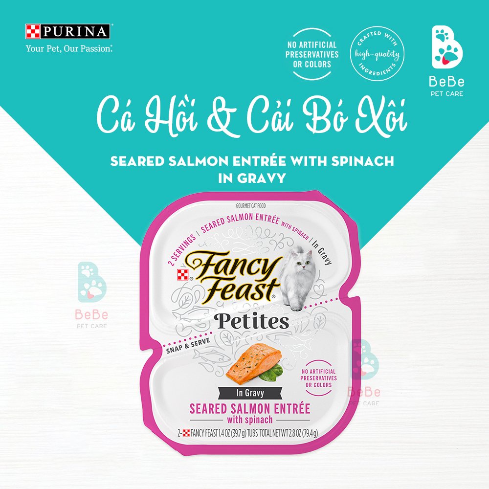 Pate FANCY FEAST Gourmet Petites - Nhãn Hiệu Pate Cho Mèo Được Yêu Thích Trên Toàn Thế Giới - Nhập Khẩu Từ Mỹ