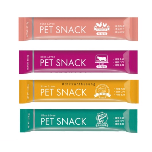 Xúc xích ăn liền cho chó mèo, hamster hương vị thơm ngon bổ dưỡng 16gr