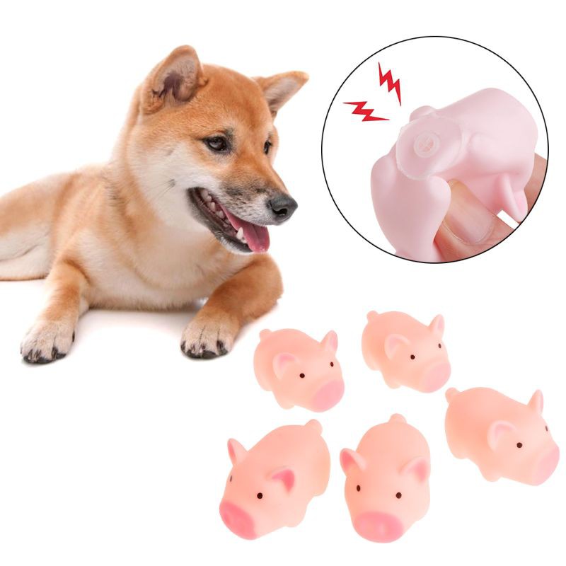 Bộ 5 đồ chơi hình chú heo bóp nén giải tỏa căng thẳng cho cún cưng