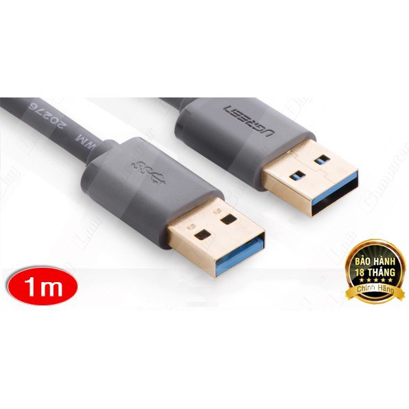 Cáp USB 3.0 hai đầu đực dài 1m chính hãng Ugreen 10370