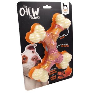 Đồ chơi cho chó lớn [&gt;=20kg] THE CHEW FACTORY  NYLON CHEW BONE - BACON &amp; MAPLE (LARGE) (20cm) (20kg+)