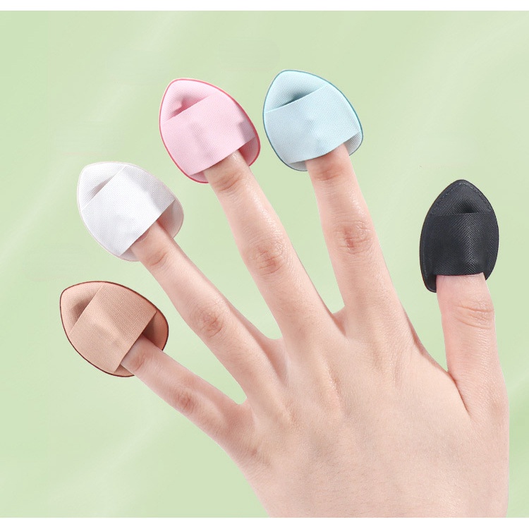 Mút Trang Điểm Mini Đeo Đầu Ngón Tay + Miếng Mút Xốp Tiện Dụng