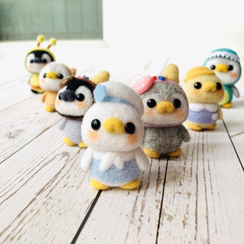 Len Chọc Handmade, Bộ Kit Len Chọc Cánh Cụt Tiny