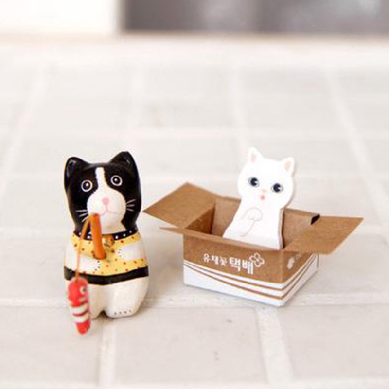 Miếng dán ghi chú kiểu hoạt hình chú mèo đáng yêu xinh xắn