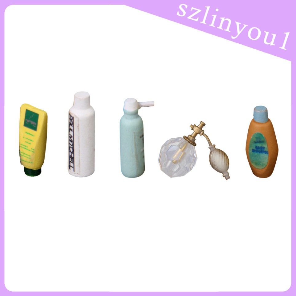 Bộ 9 Dụng Cụ Vệ Sinh Nhà Tắm Tỉ Lệ 1 / 12 Cho Nhà Búp Bê