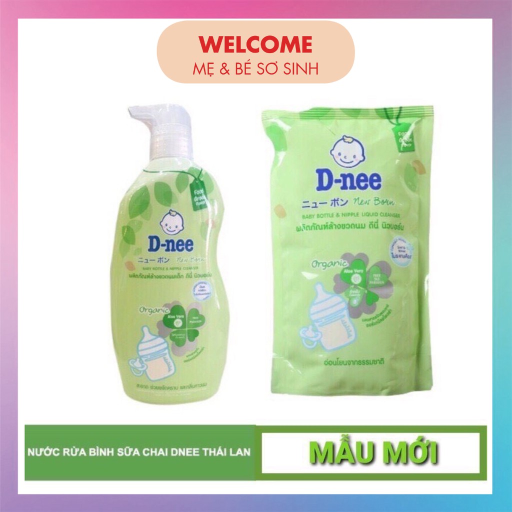 Nước rửa bình sữa Dnee Organic Thái Lan hàng chuẩn chính hãng an toàn tuyệt đối túi 600ml