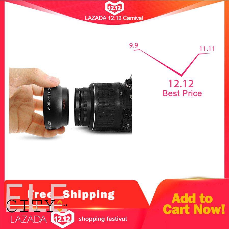 111ele} 52MM 0.45 x Wide Angle Macro Lens for Nikon D3200 D3100 D5200 D5100