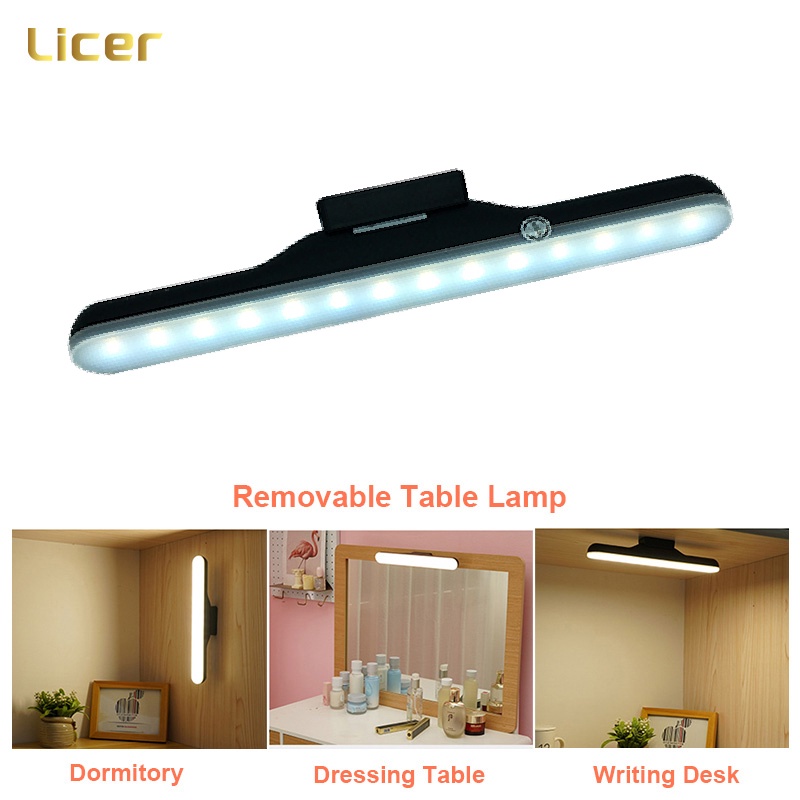 Thanh đèn led Licer 1800mAh có thể sạc lại bằng cáp USB bảo vệ mắt người sử dụng kèm phụ kiện