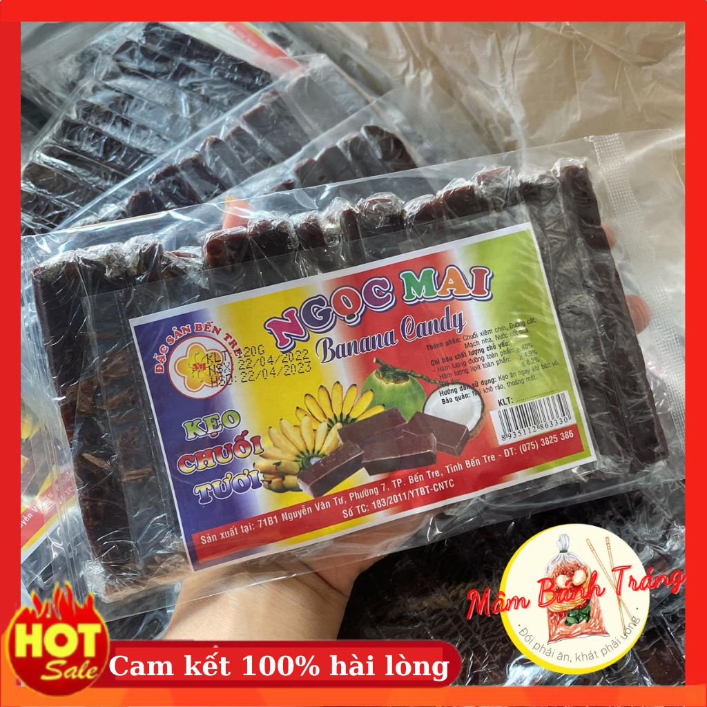 Kẹo dừa kẹo chuối Ngọc Mai đặc sản Bến Tre kẹo ăn vặt hương vị quê hương siêu ngon - 04100174