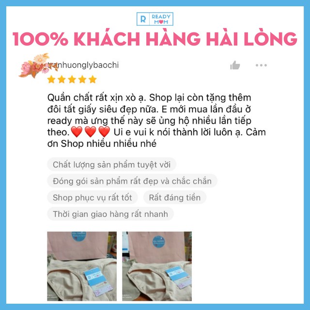 Quần Lót Bầu| Quần Lót Sau Sinh Cạp Chéo| Hàng Việt Nam| Vải Cotton Cao Cấp| Mềm| Sang Trọng| An Toàn| RM02 ReadyMom | BigBuy360 - bigbuy360.vn