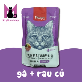 PATE WANPY gói 80gr thơm ngon hấp dẫn cho mèo