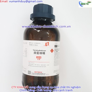 Dung môi Tetrahydrofuran THF C4H8O chai 500ml Xilong Trung Quốc TINH KHIẾT