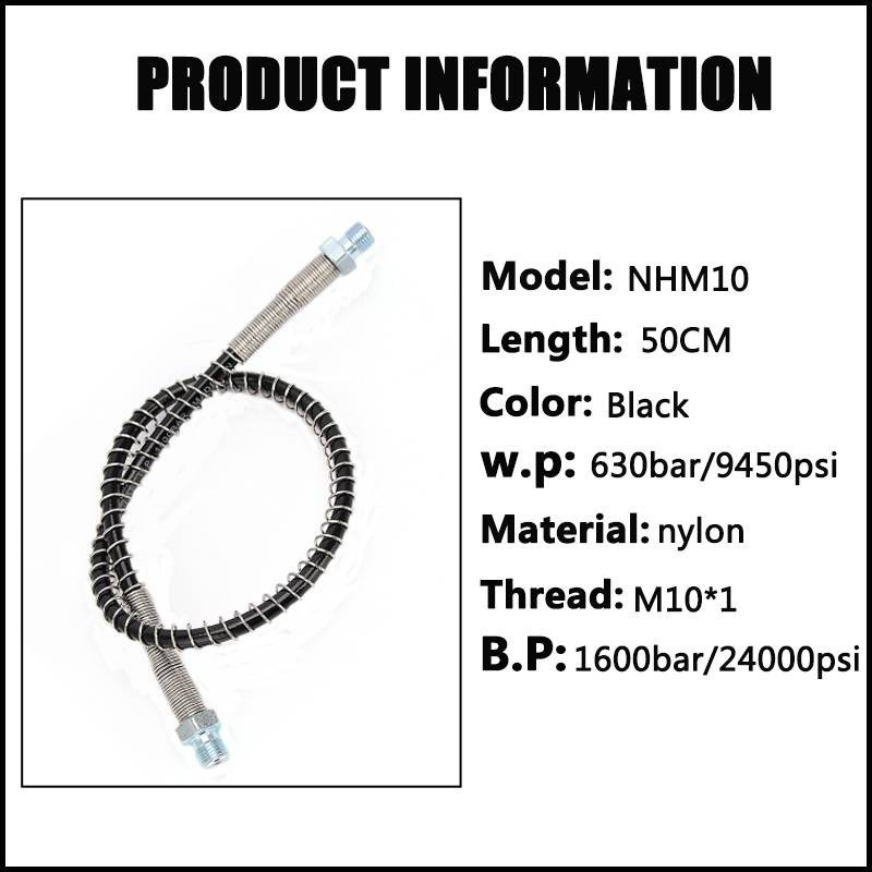 Máy Bơm Khí 20cm 50cm 100cm m10x1 6000psi Kèm Lò Xo Bọc