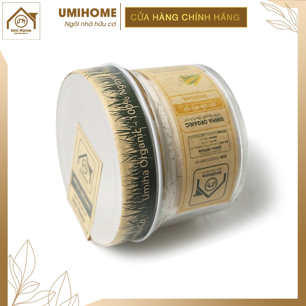 Bột đắp mặt Bột Bắp nguyên chất UMIHOME 135g tẩy tế bào chết, ngừa mụn dưỡng trắng da hiệu quả