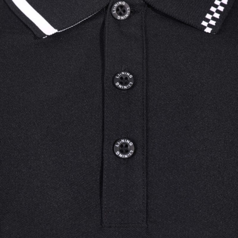 Áo caro polo lining 2 màu trắng đen