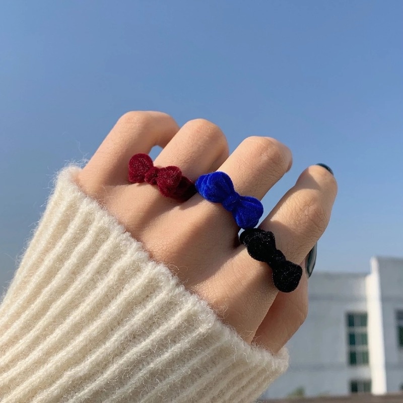 Nhẫn Đeo Tay Kim Loại Hình Nơ Vintage Cho Nữ