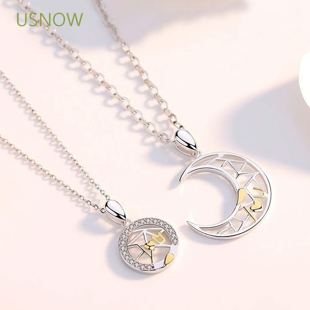 Vòng cổ Mặt Hình Mặt Trăng / Mặt Trời Bằng Đồng Thời Trang Cho Cặp Đôi