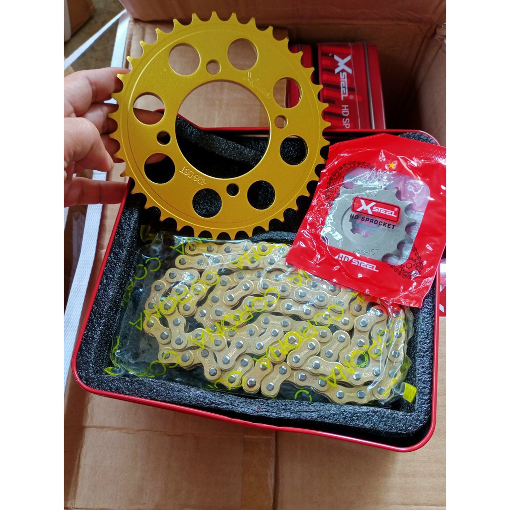 Nhông Sên Dĩa X Chính Hãng X1R lắp Exciter 150 , Winner ,Exciter 135,Raider,Satria,Sirius,Wave Dream,Wave rsx-110.