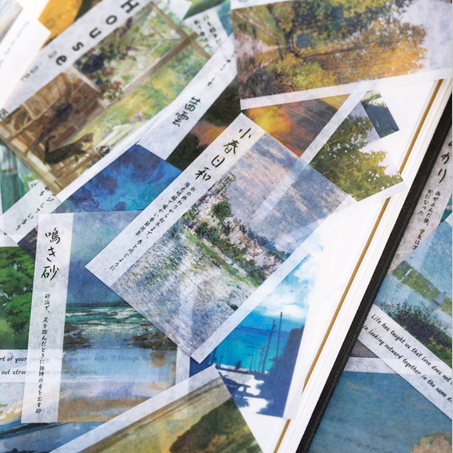 Túi 60 tấm sticker phong cách ảnh chụp mẫu dòng thời gian lịch sử tự chọn