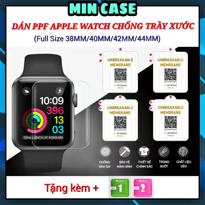 Dán PPF Apple Watch FULL SIZE ❤FREESHIP❤ - Dán Dẻo PPF Tự Phục Hồi Trầy Xước - Bảo Vệ Màn Hình - Loại Tốt