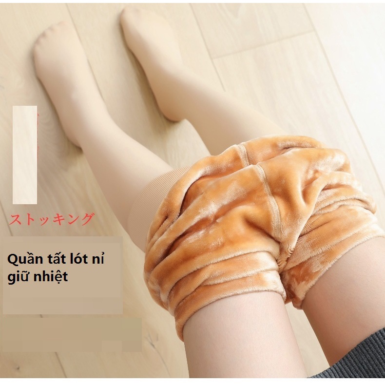 881616 Quần tất nữ lót nỉ mặc mùa đông dày 12000D 260k