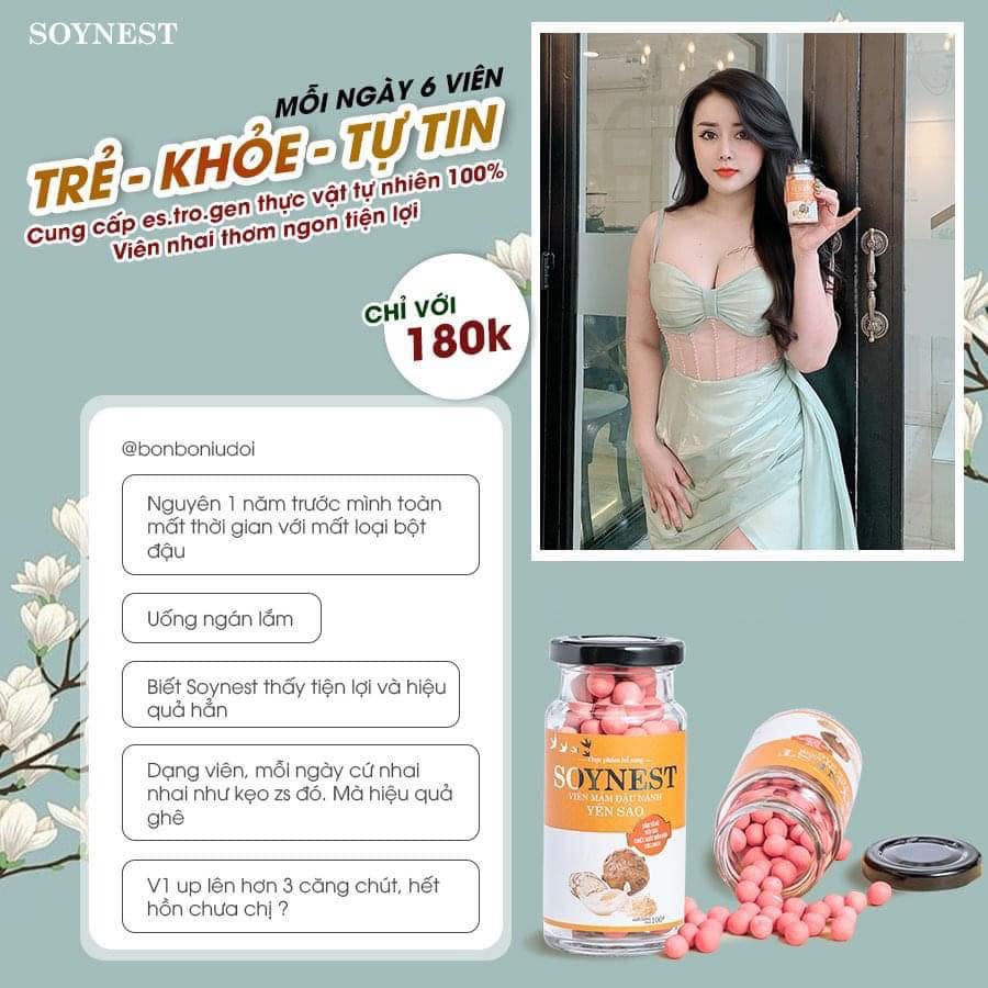 [CHÍNH HÃNG] Kẹo Mầm Yến Sào SOYNEST - Cân Bằng Nội Tiết Tố, Tăng Vòng 1 Siêu Nhanh 200gr | BigBuy360 - bigbuy360.vn