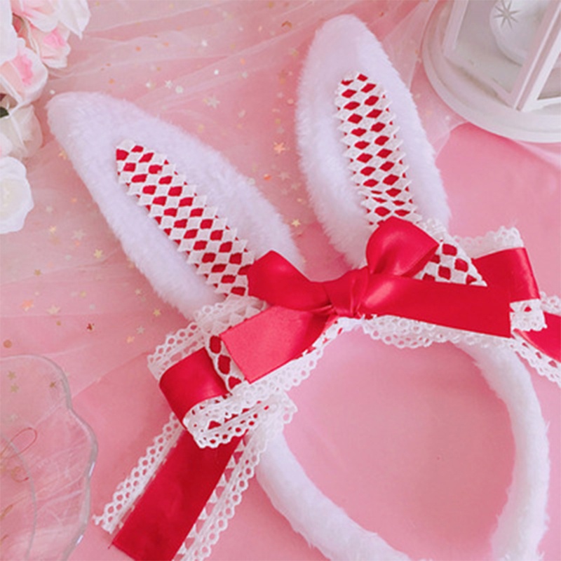 Băng Đô Tai Thỏ Bằng Lông Nhung Dễ Thương Xinh Xắn Dành Cho Nữ