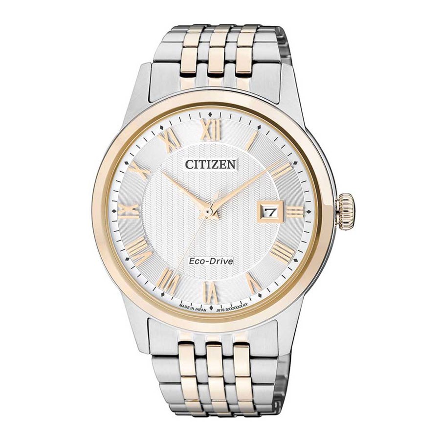 Đồng Hồ Citizen Nam Dây Kim Loại Eco-Drive (Năng Lượng Ánh Sáng) AW1234-50A - Mặt Trắng (40mm)