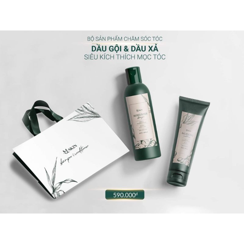 Bộ Dầu Gội Xả Gừng kích thích mọc tóc MQ SKIN