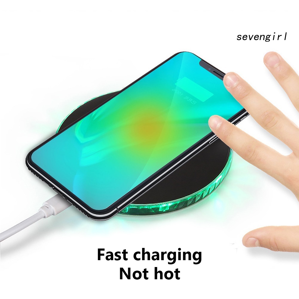 Đế Sạc Nhanh Không Dây Sev-10W Có Đèn Led Cho Iphone Samsung