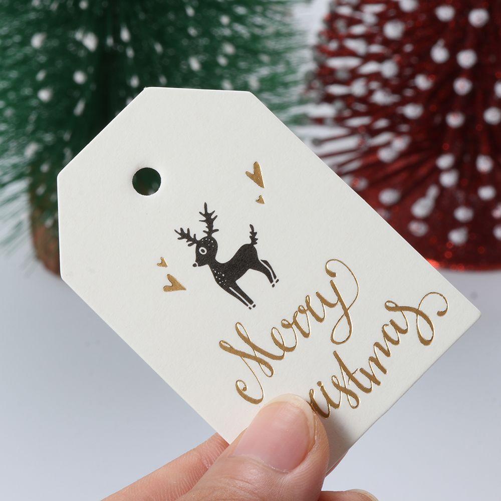 Set 50 Nhãn Giấy Hình Ông Già Noel Trang Trí Giáng Sinh