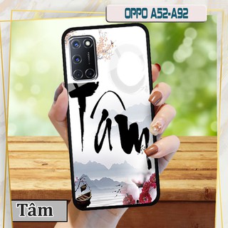 Ốp lưng kính 3D Oppo A52/ A92- chữ thư pháp ý nghĩa