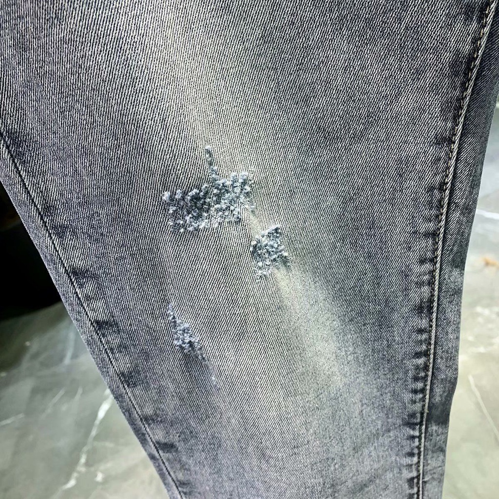 Quần Jeans Denim Dáng Ôm Co Giãn Thời Trang Xuân Hè Mới Cho Nam