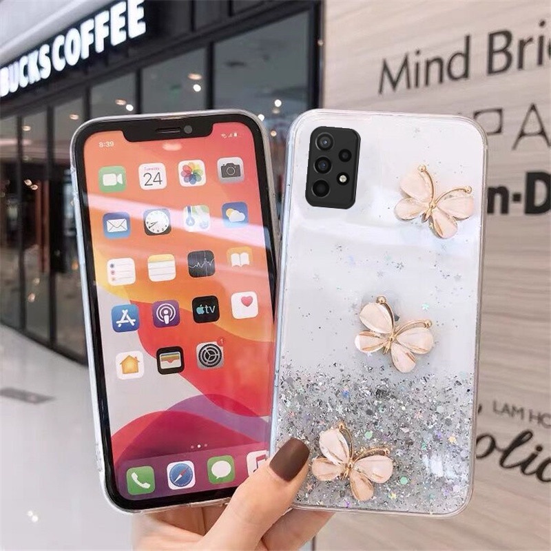 Ốp Điện Thoại Silicon Mềm Chống Trượt Hình Bướm Cho Xiaomi 11 Lite 5G NE 10 Pro Note 10 Lite