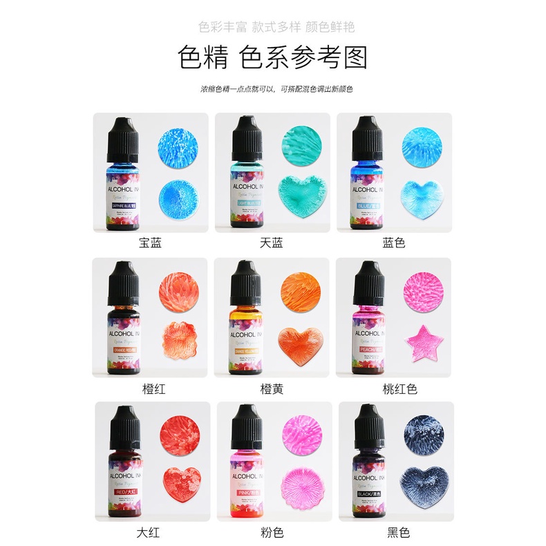 Màu Alcohol Ink pha Epoxy Resin tạo hiệu ứng 3D, khói