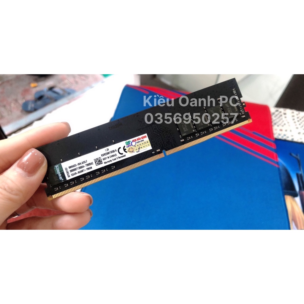 RAM PC Kingston HyperX Fury 8GB  DDR4 Bus 2666Mhz CÓ TẢN ĐEN -  BẢO HÀNH 36 tháng