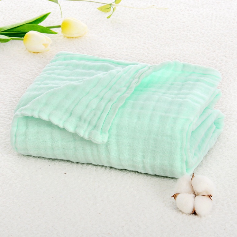 Khăn tắm cho bé 6 lớp vải xô màu trơn - Khăn tắm 6 lớp cho bé nhiều màu