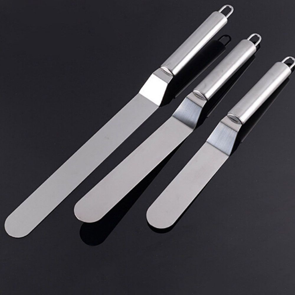 Dụng cụ phết kem 6/8/10 inch bằng thép không gỉ dùng trang trí bánh DIY