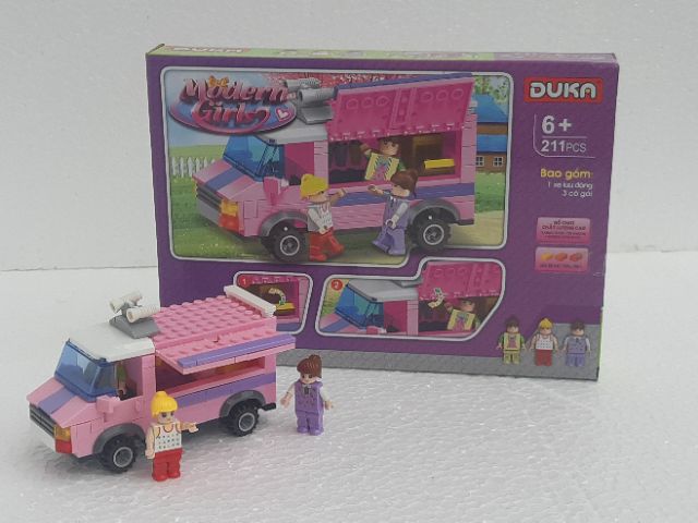 Đồ chơi xếp hình xe bánh kem Duka (211 chi tiết)